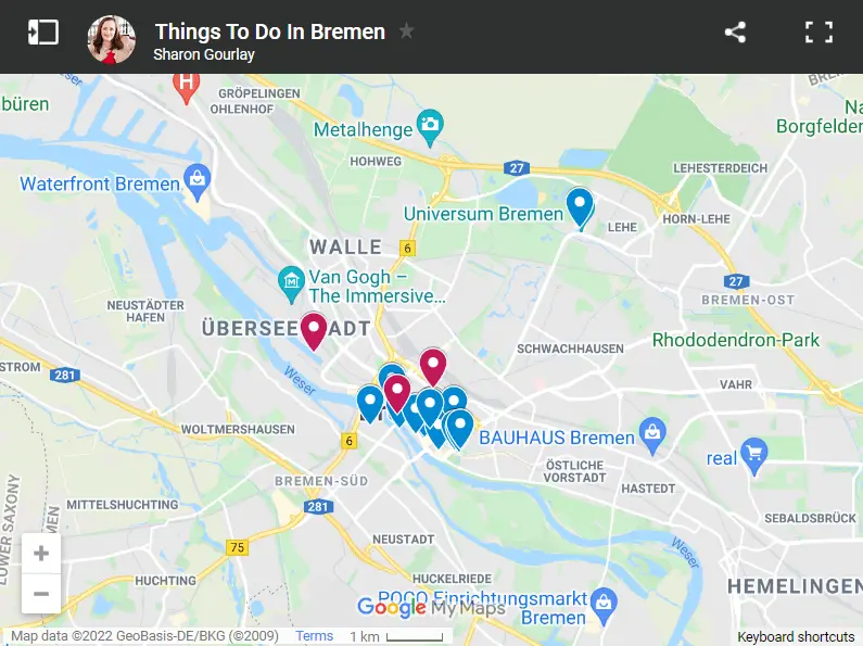 Things to do in Bremen map