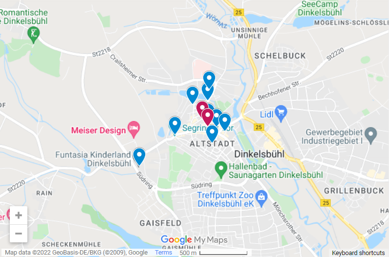 Top Things To Do In Dinkelsbüh map