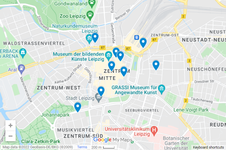 Best Hotels In Leipzig, Germany map