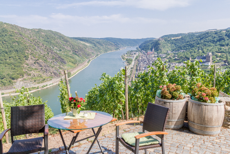 Günderodehaus Oberwesel view of the Rhine