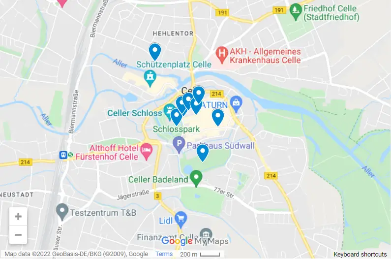 Things To Do In Celle map
