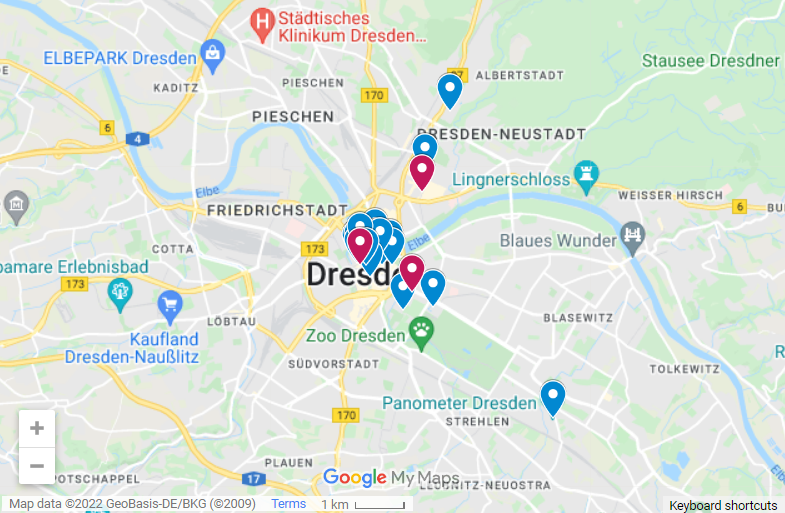 Things To Do In Dresden map