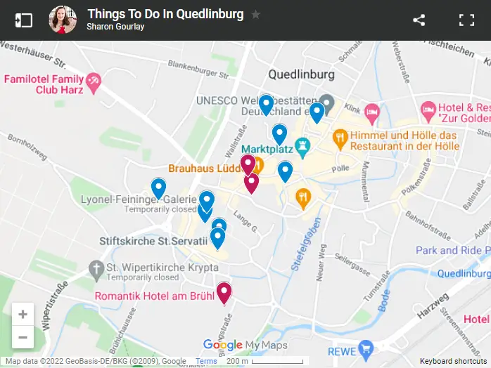 Things To Do In Quedlinburg map
