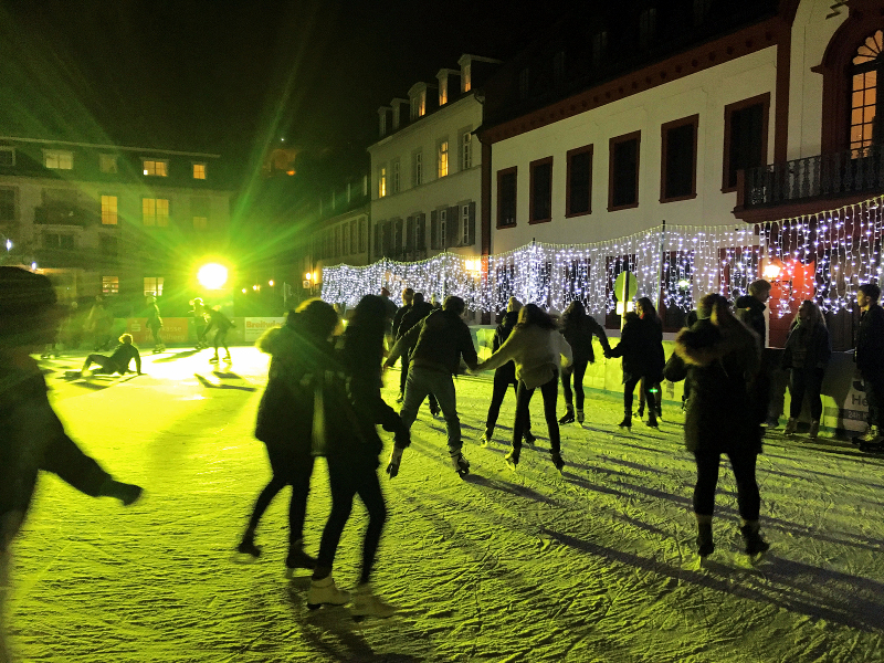 Ice skating at Karlsplatz Heidelberg