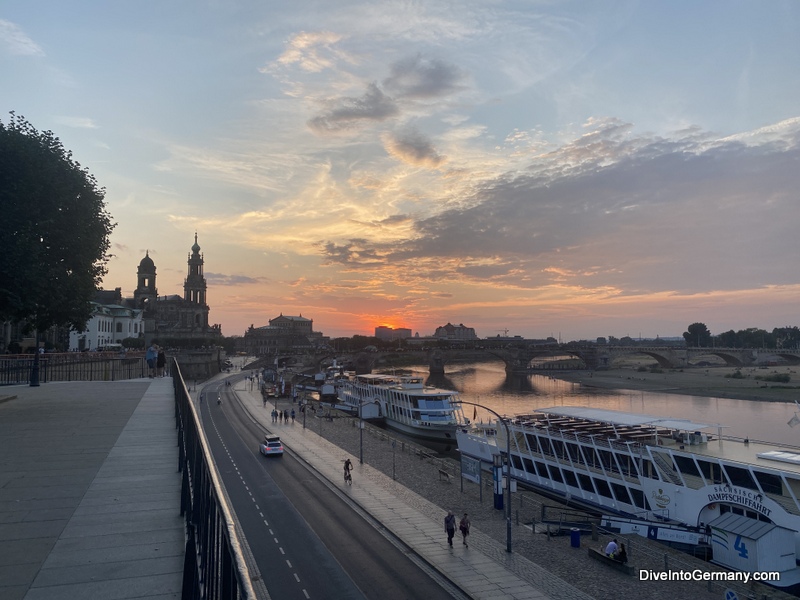 Sunset at Brühl’s Terrace