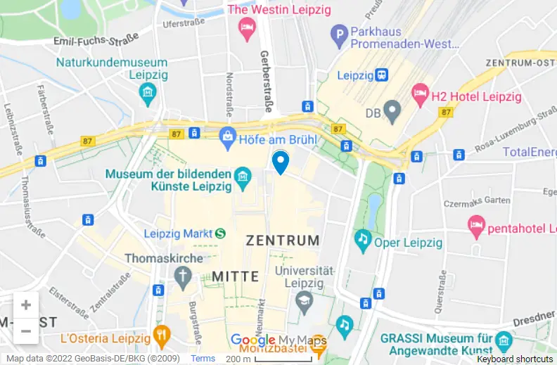Adina Apartments, Leipzig map