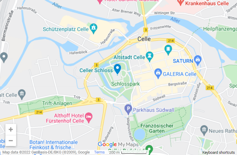 Celle Castle map