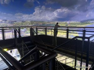 Looking at the view from the top of the tower Dresden Panorama