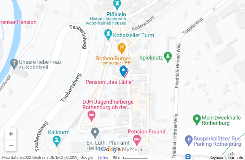 Pension Das Lädle Rothenburg Ob Der Tauber map