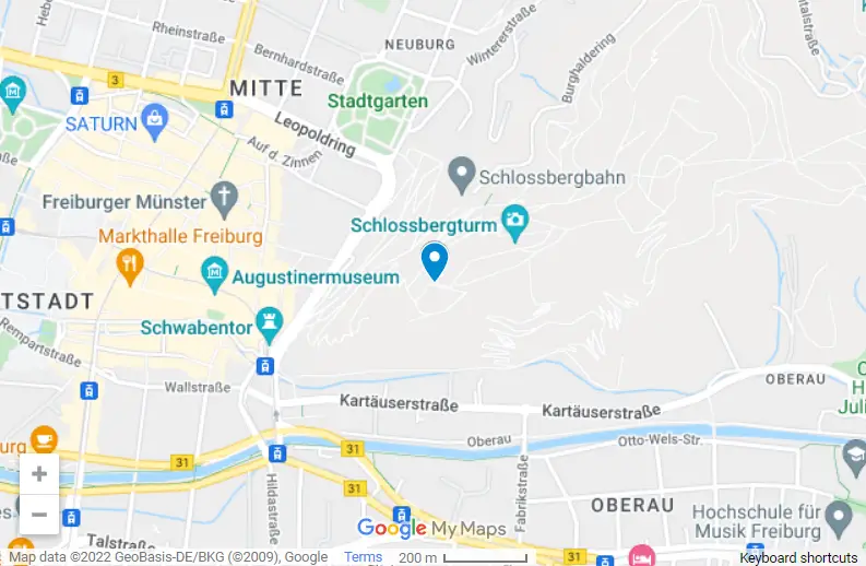 Schlossberg Freiburg map