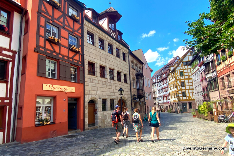 Weissgerbergasse in the Old Town Nuremberg