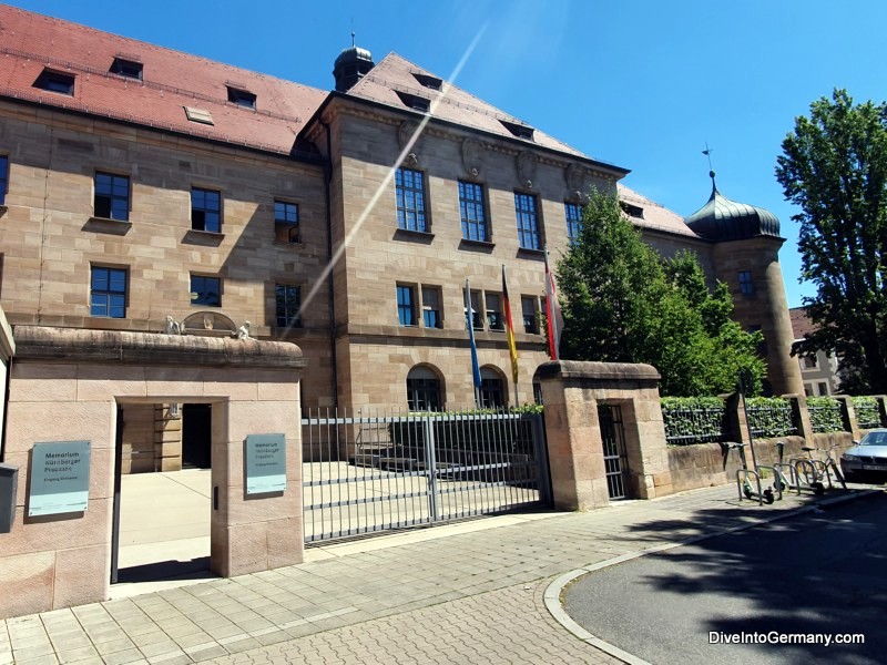 Outside of the Nuremberg Trials centre