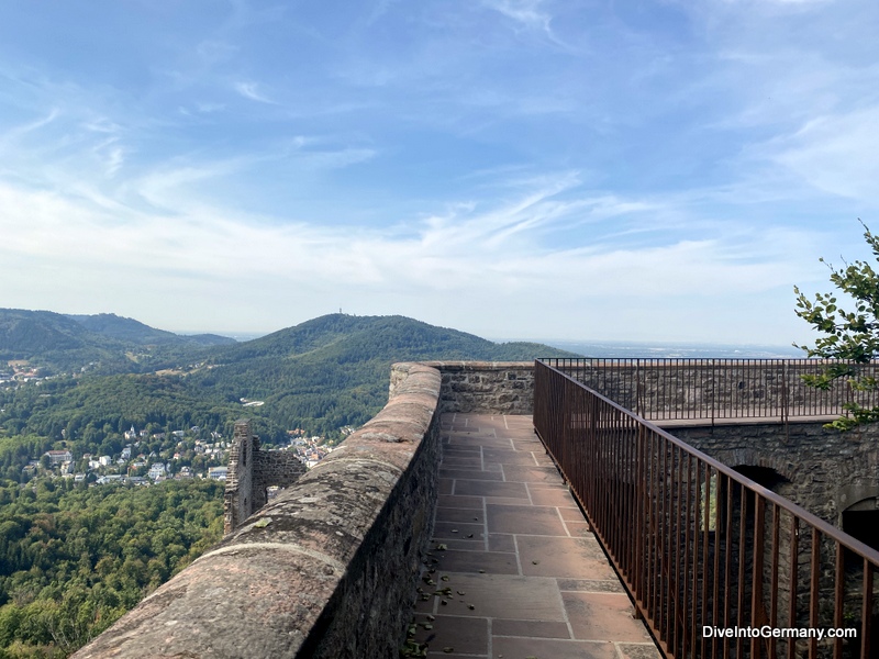 Some of the many viewing areas over Baden-Baden at Hohenbaden