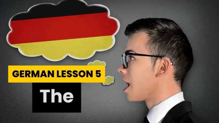 German lesson 5: German Articles