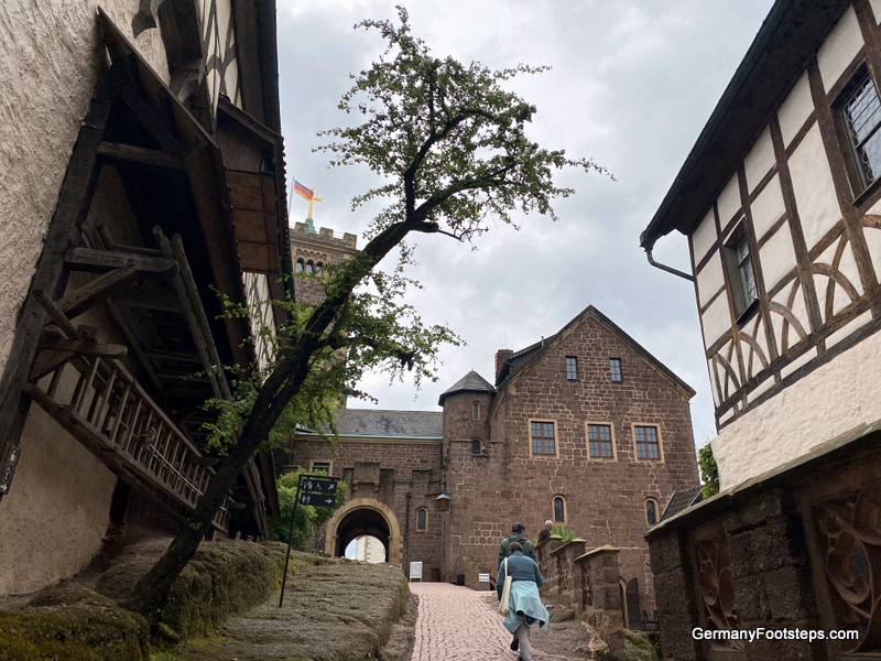 The grounds inside the castle walls at Wartburg Eisenach