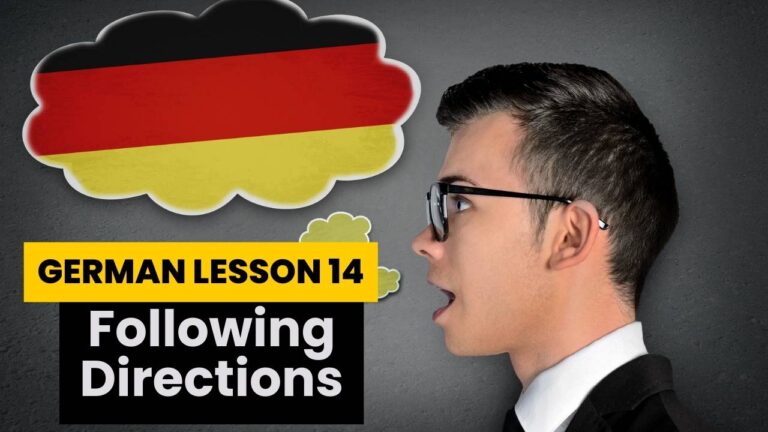 German lesson 14:; Following directions