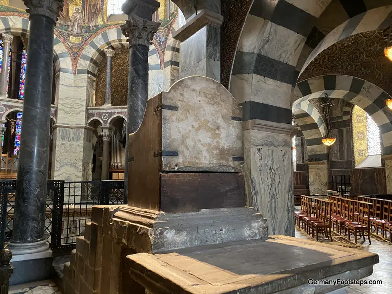 Charlemagne's throne at Aachen Cathedral