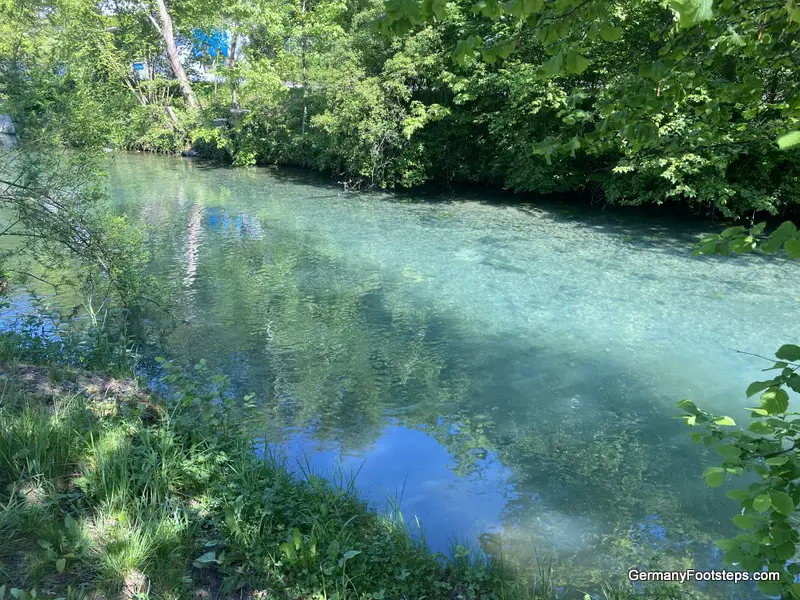 The beautiful blue creek just here Blaubeuren