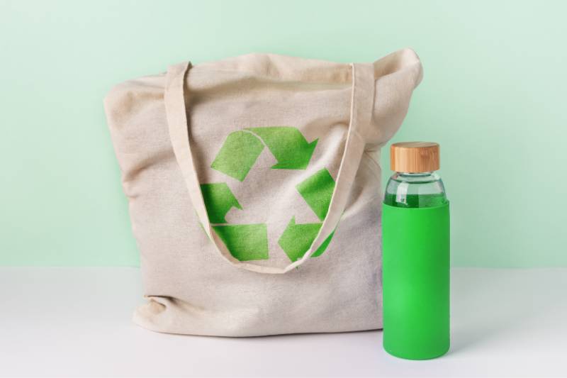 Reusable bag and drink bottle