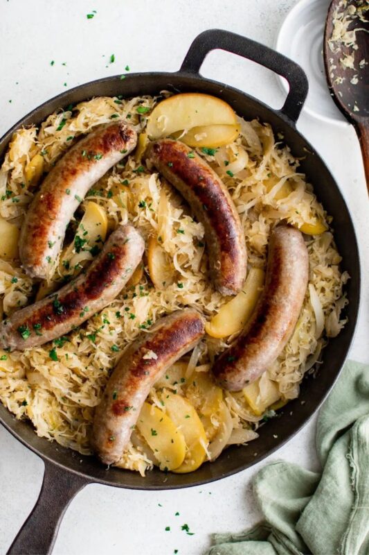 Bratwurst and Sauerkraut