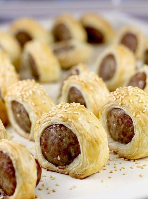 Beer Brats in Blankets and Smoked Gouda Fondue