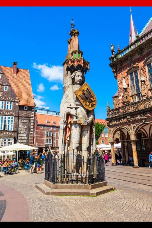 Roland Statue in Marktplatz in Bremen