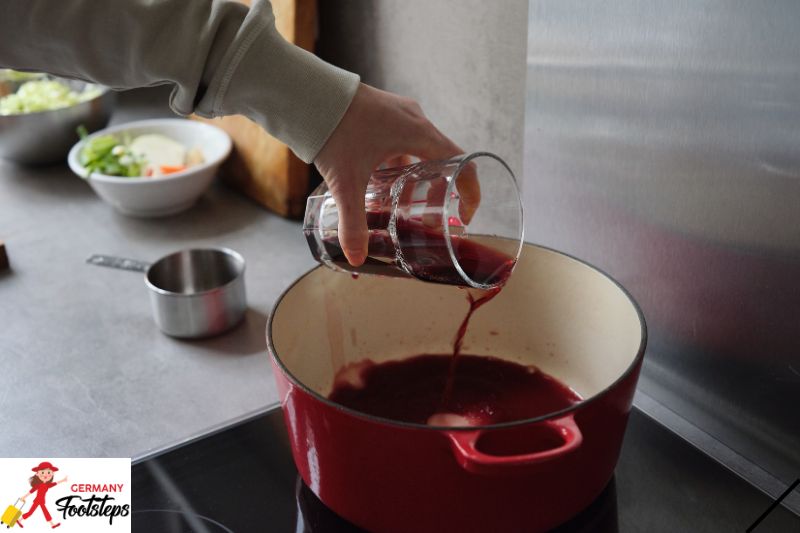 Preparing marinade for Sauerbraten